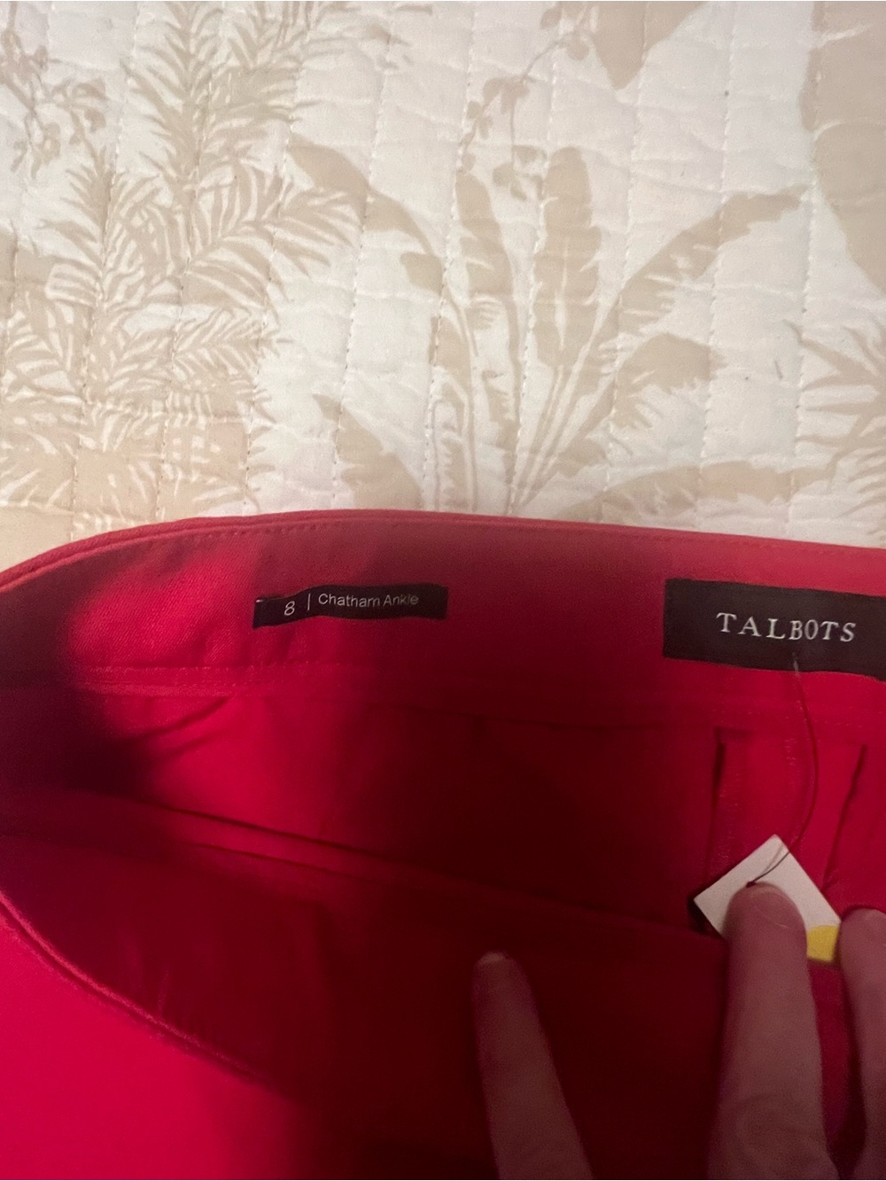 Talbots Red Straight-Leg Dress Trousers - Picture 3 of 4